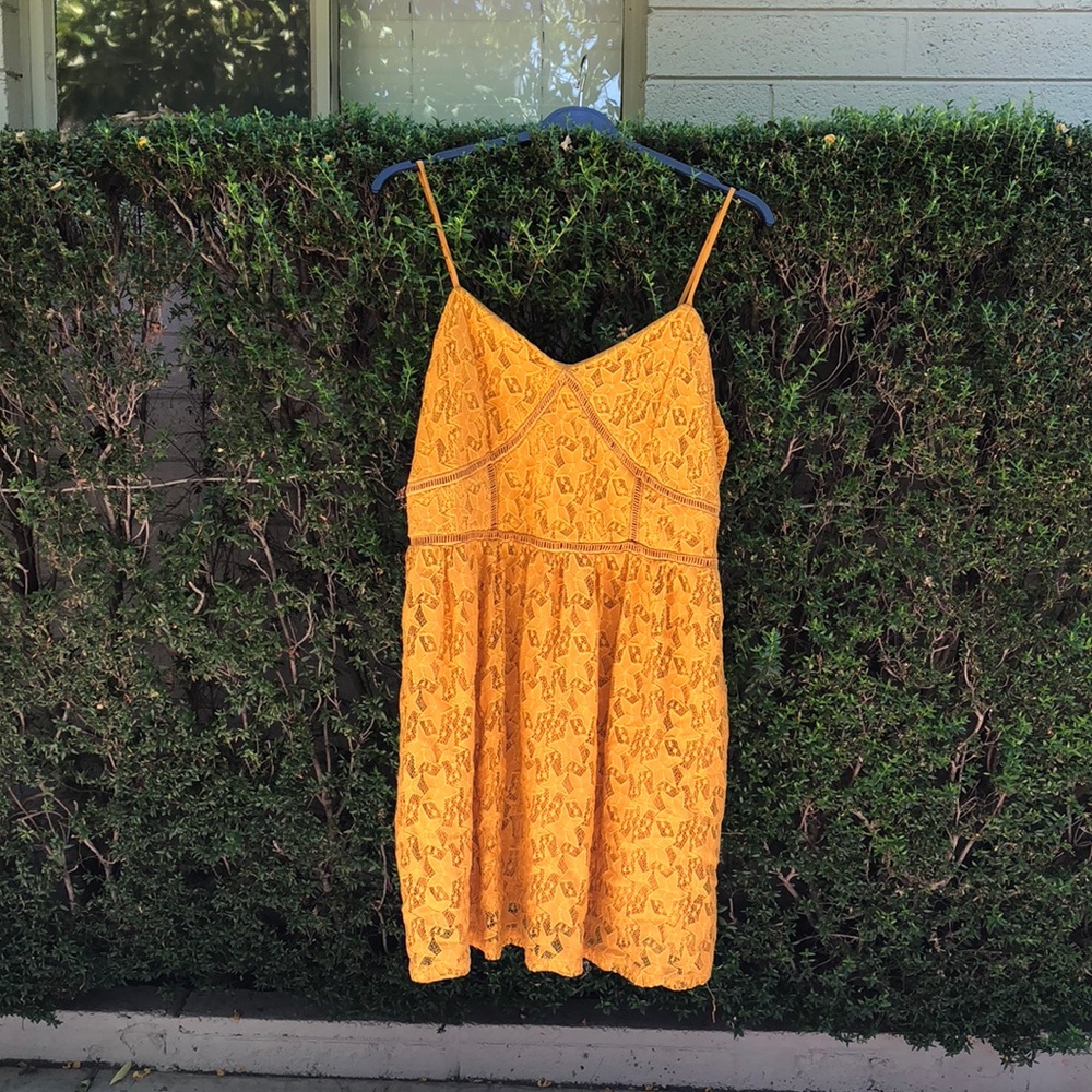 Yellow lace dress, NWOT